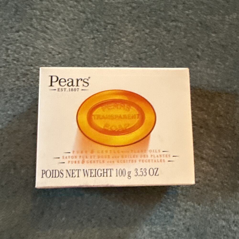 Pears Transparent Soap Pure & Gentle with Natural Oils 3.53 oz 100g NIB